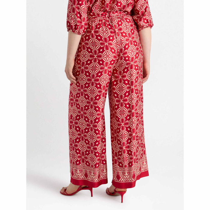 Fiorella Rubino - Pantalones con estampado étnico - Rojo