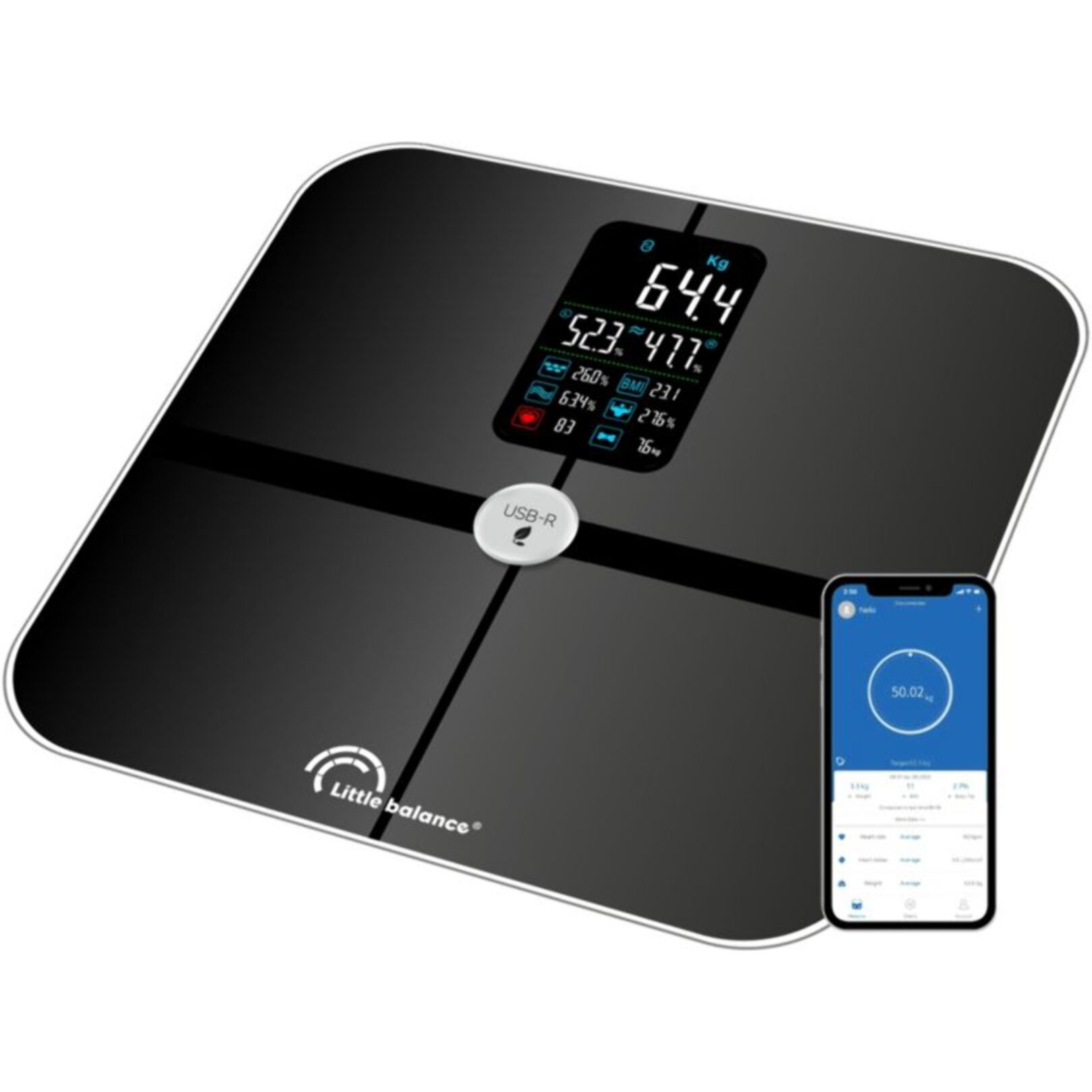 Pèse personne impédancemètre LITTLE BALANCE Cardio X4 ITO USB - reparable