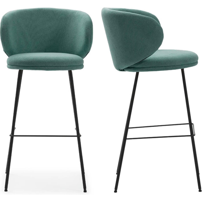 Lot de 2 tabourets en tissu - COCOON