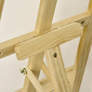 Caballete de Pintura de Madera Caballete de Dibujo con ángulo Ajustable de 75° Soporte Trípode y Pincel para Lienzos 51,5x71,5x134,5 cm Natural