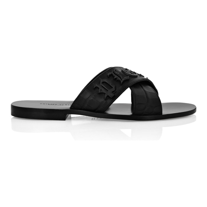 PHILIPP PLEIN Sandals Flat GOTHIC PLEIN