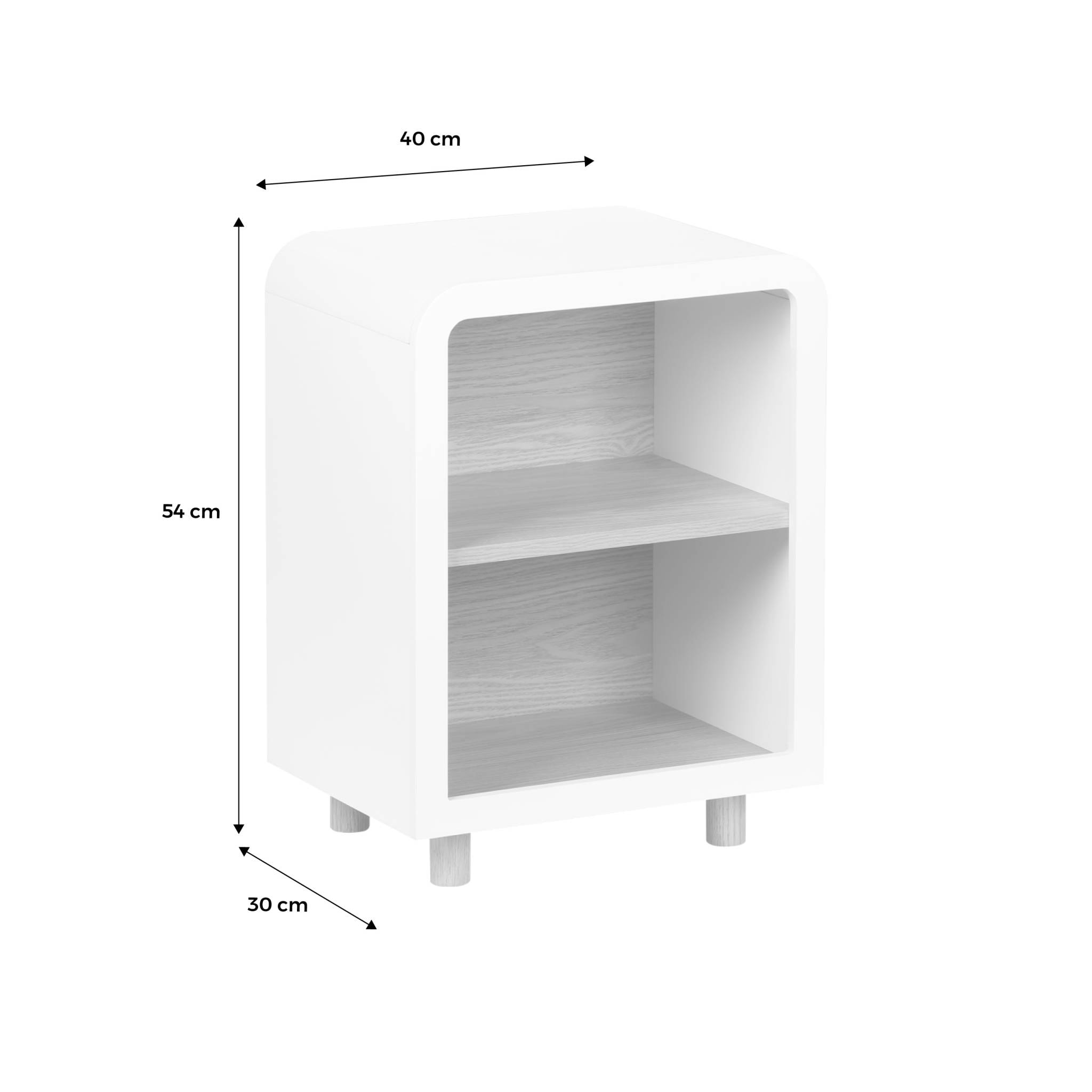 Lot de 2 tables de chevet effet bois 2 niches