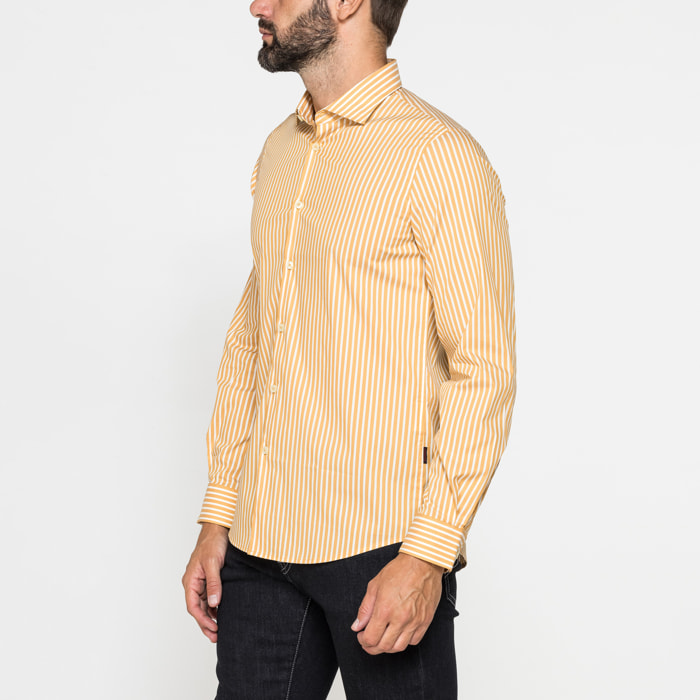 CAMICIA SLIM FIT IN COTONE ELASTICIZZATO