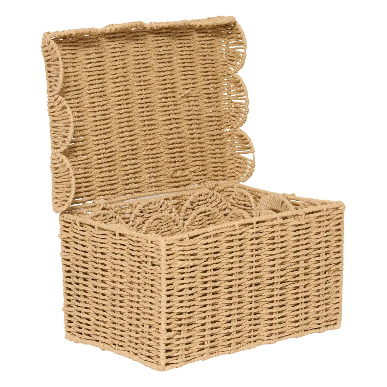 Lot de 3 cagettes Cyrielle rectangulaire beige