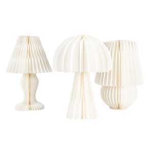 J-Line abat-jour Pliable - papier - blanc cassé