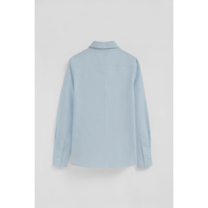 Pack mujer de dos camisas en blanco y azul claro con corte slim y bordado Rigby Go