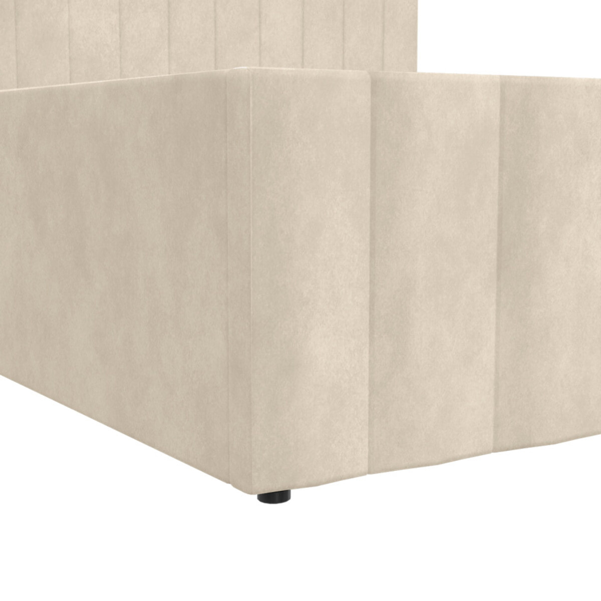 Lit coffre Valentina 140x190cm velours beige