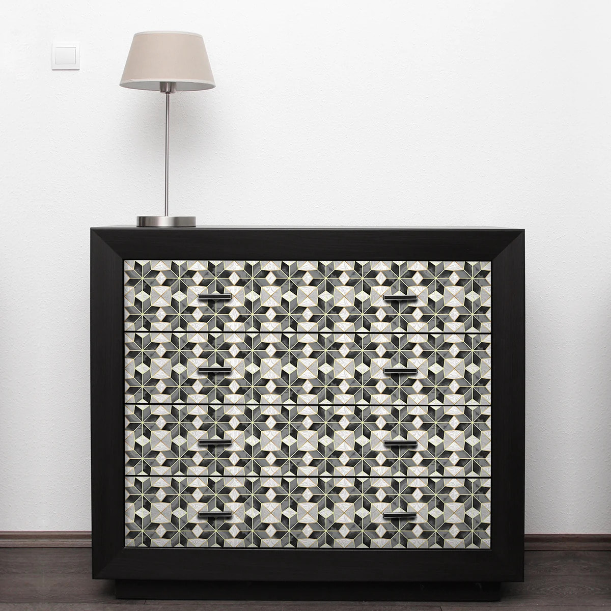 Sticker carrelage - Ambiance Sticker - 60 CARREAUX DE CIMENT MEUBLE AUTHENTIQUES RAVIERA - 20x20cm