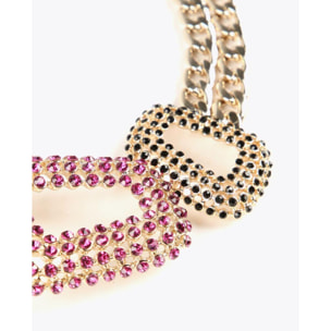 collana girocollo, gioielli a catena combinata a due pezzi