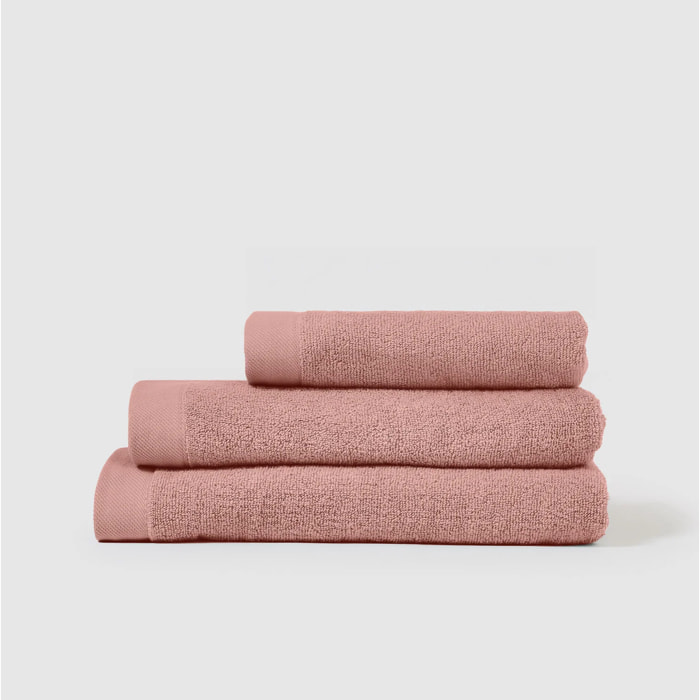 Toalla de baño 400gr doble rizo rosa keike