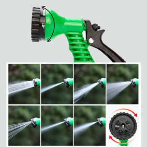 Tubo di 20 metri con avvolgitore e spruzzatore con 8 modalità di utilizzo.