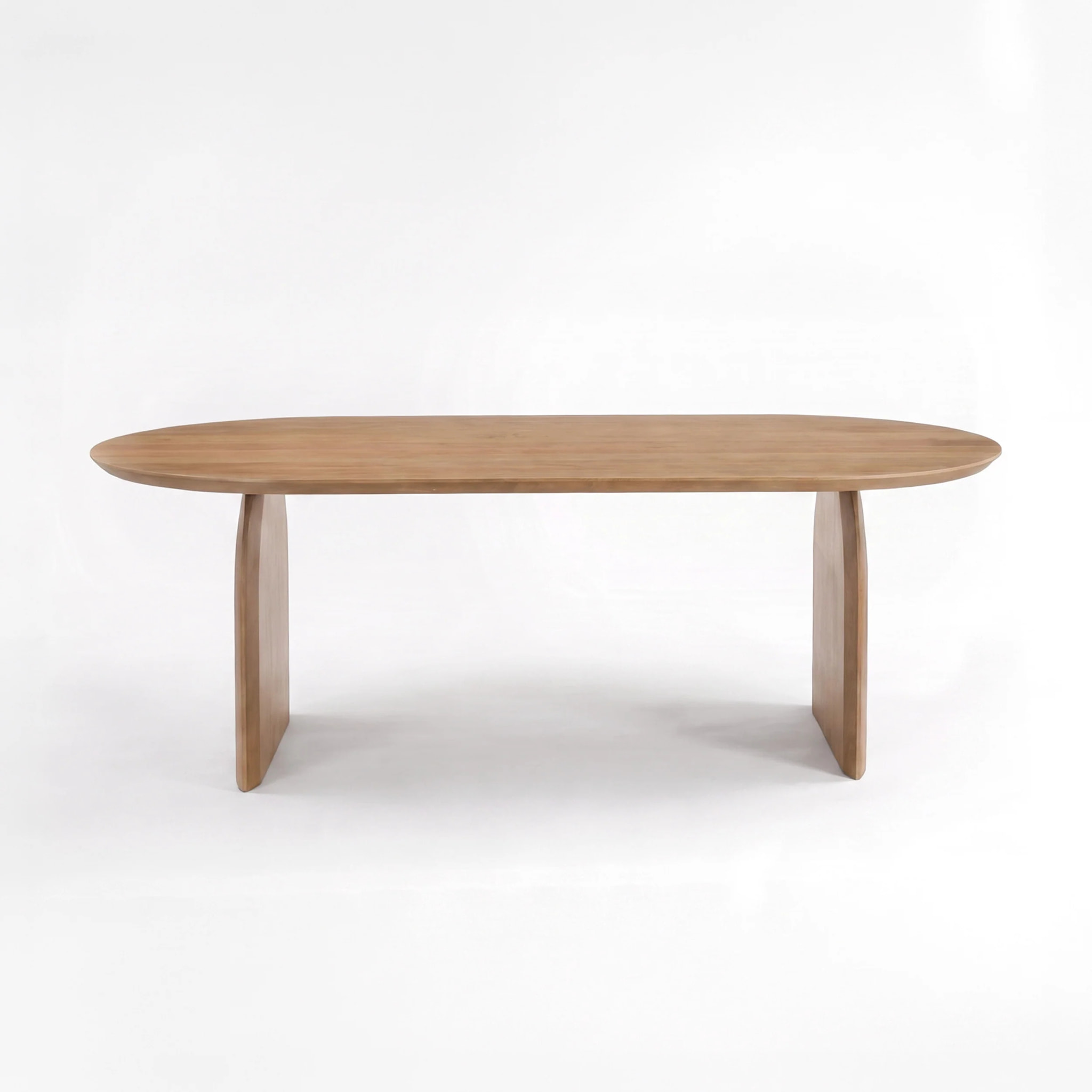 Table ovale en bois de manguier massif marron clair 6 places - Alix