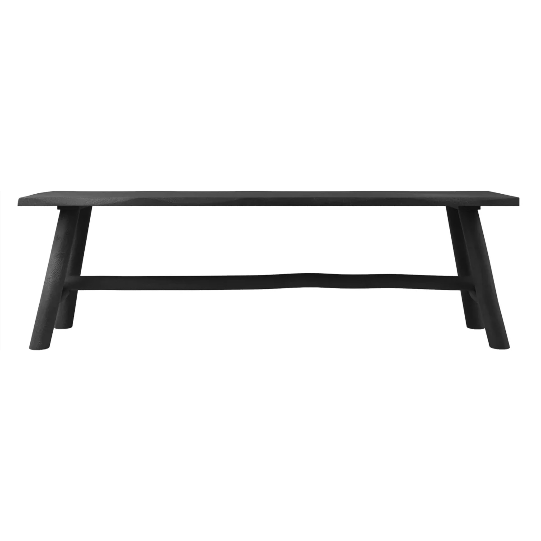 Banc noir en bois de manguier 145 cm - Toxis