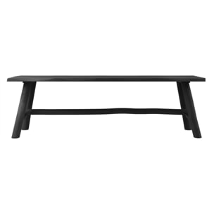 Banc noir en bois de manguier 145 cm - Toxis