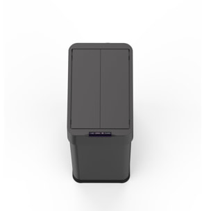 Poubelle automatique inox SILVERLAKE noir 60L