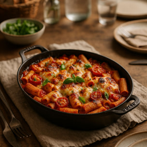 Plat à four rectangulaire, 37cm, 2 poignées, Noir mat