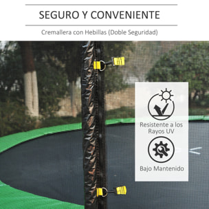 Red de Seguridad Protector para Trampolín PE Ø305x165cm Negro