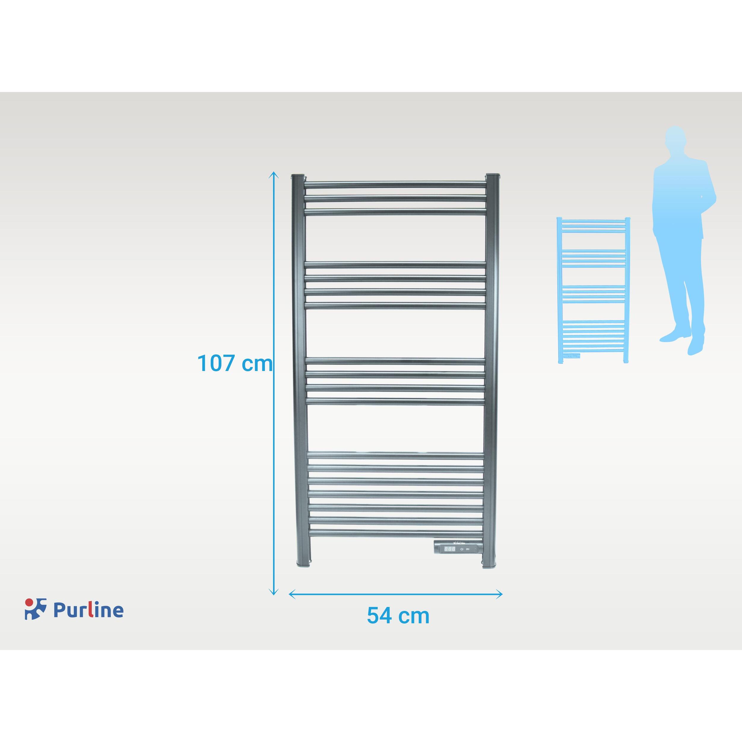 Toallero de aluminio 500 W con temporizador NTW-11G PURLINE 500 W