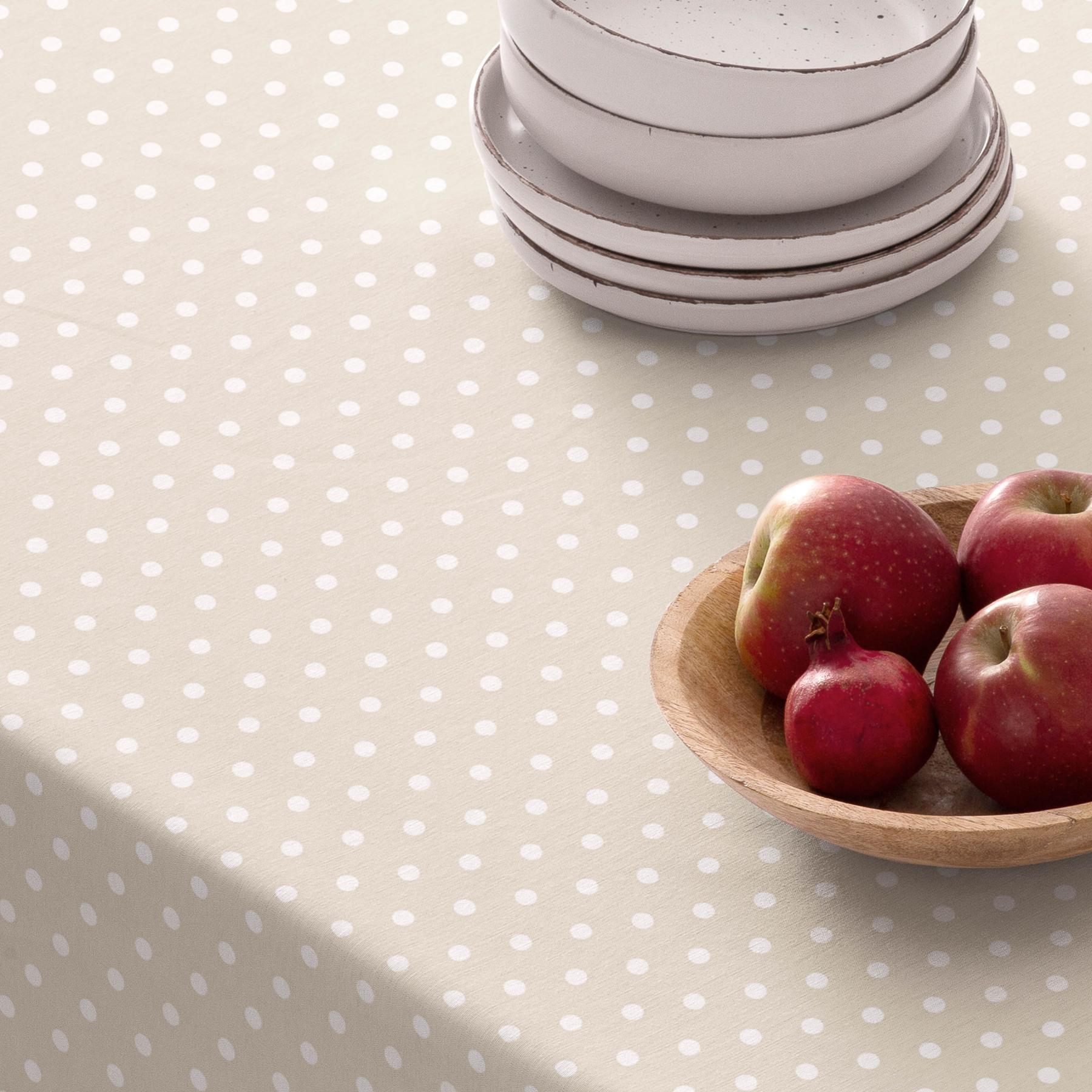 Nappe anti-taches MOCA BEIGE - en 100 % coton