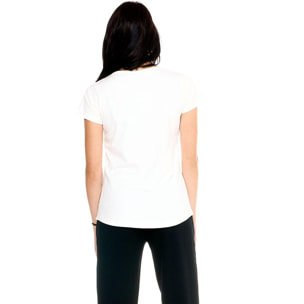 Camiseta de mujer con logo metalizado Leone Basic