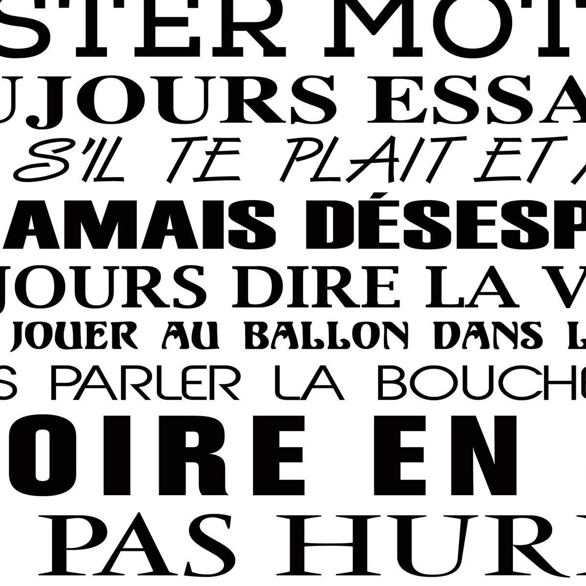 Affiche encadrée Les règles de la maison typographie noire et blanche Affiche + cadre en métal - Noir