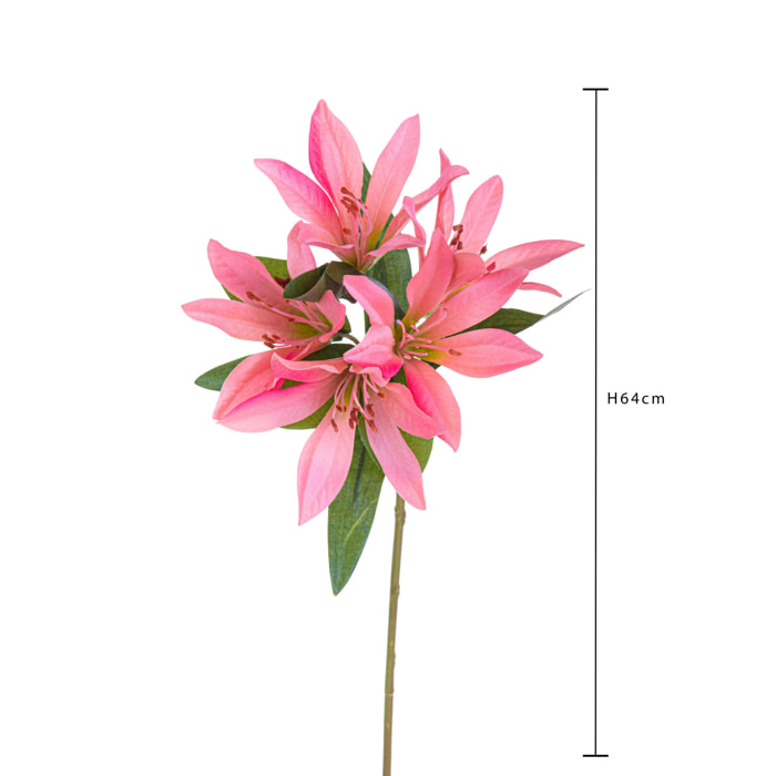 Australian Lily. Altezza 64 Cm - Pezzi 12 - 15X64X6cm - Colore: Giallo - Bianchi Dino - Lilium, Lisianthus