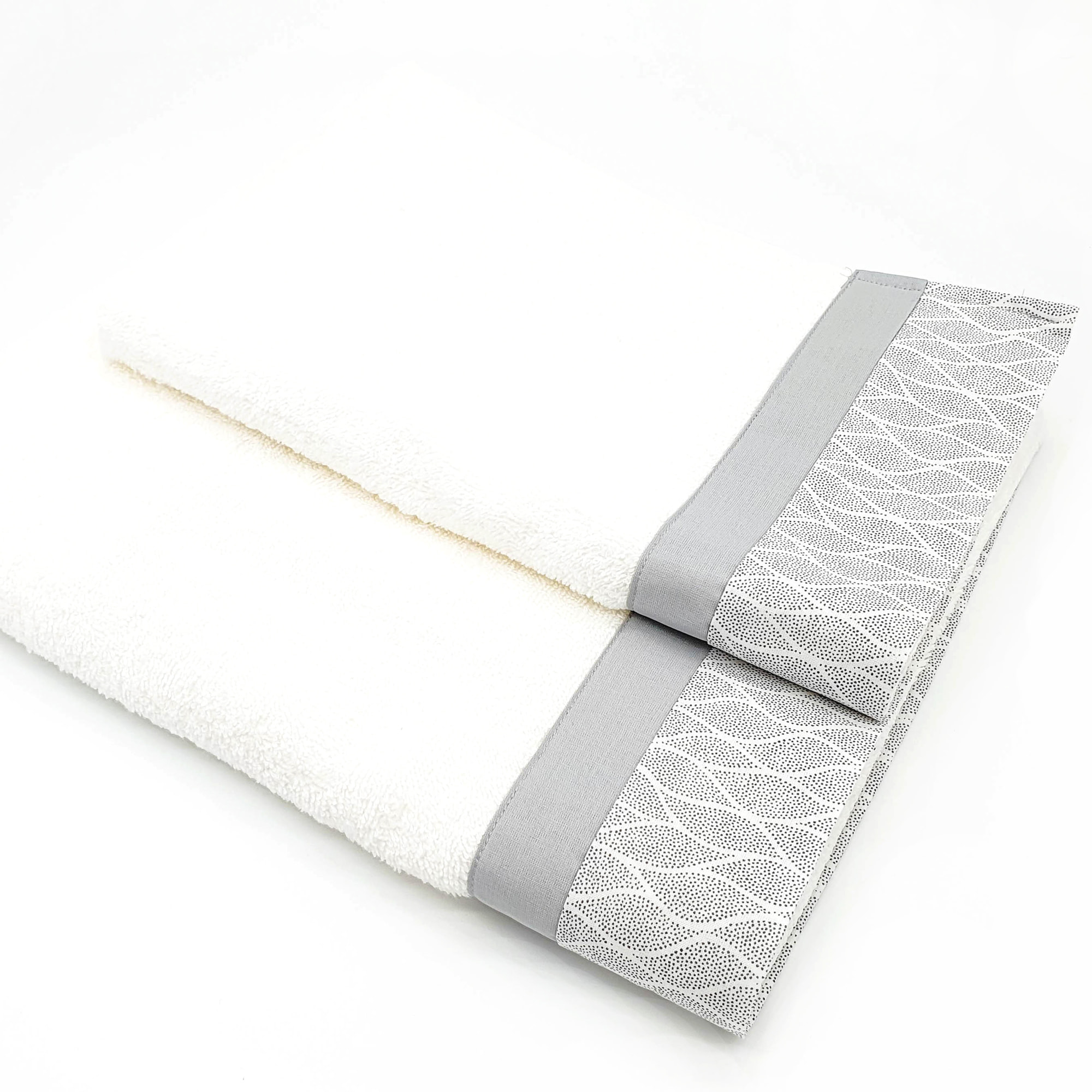 Set Spugna VENTOTENE 2 Pezzi: Viso+Ospite - Bianco - 450 gr/m² - Puro Cotone
