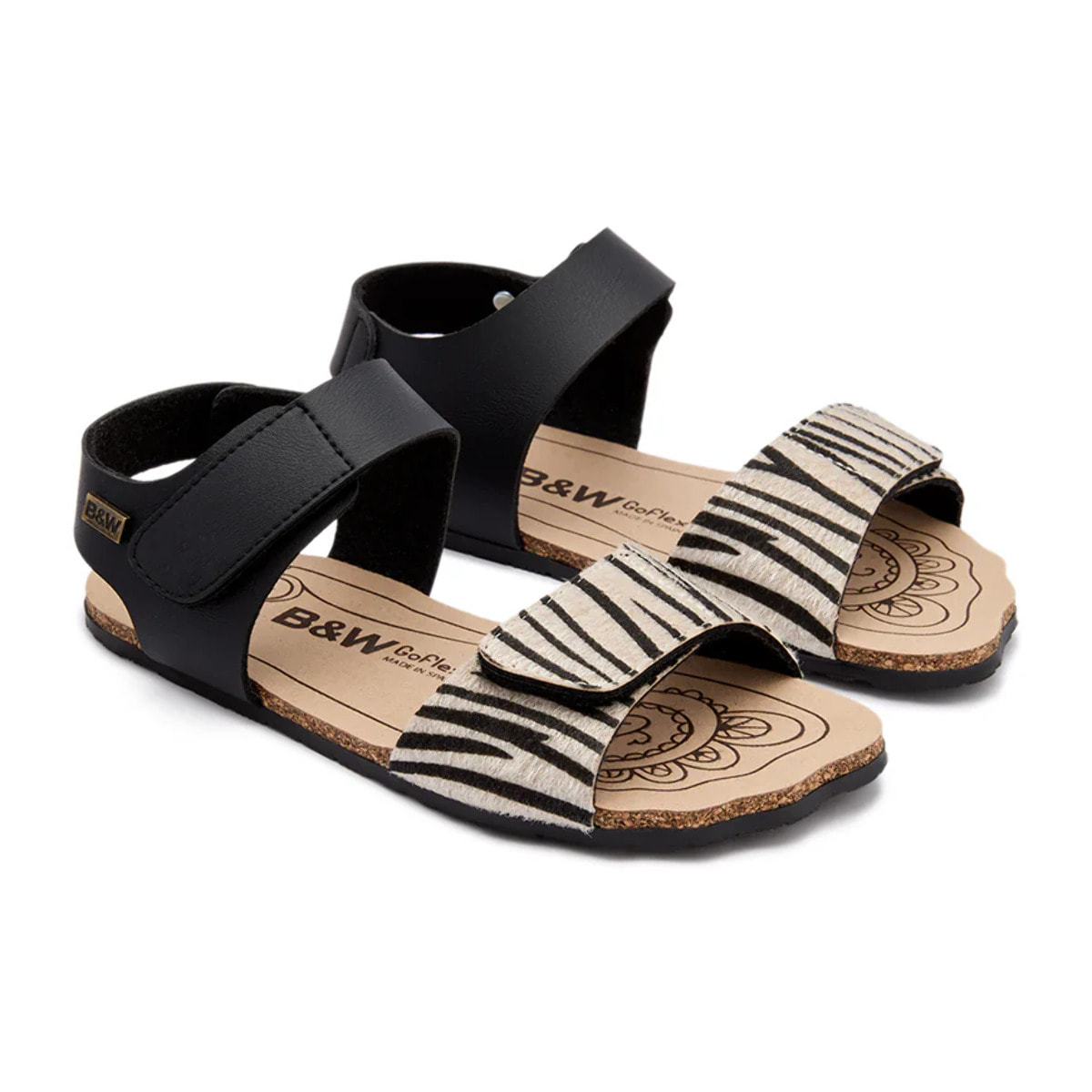 Sandalias Abiertas Barefoot Goflex con Estampado Animal