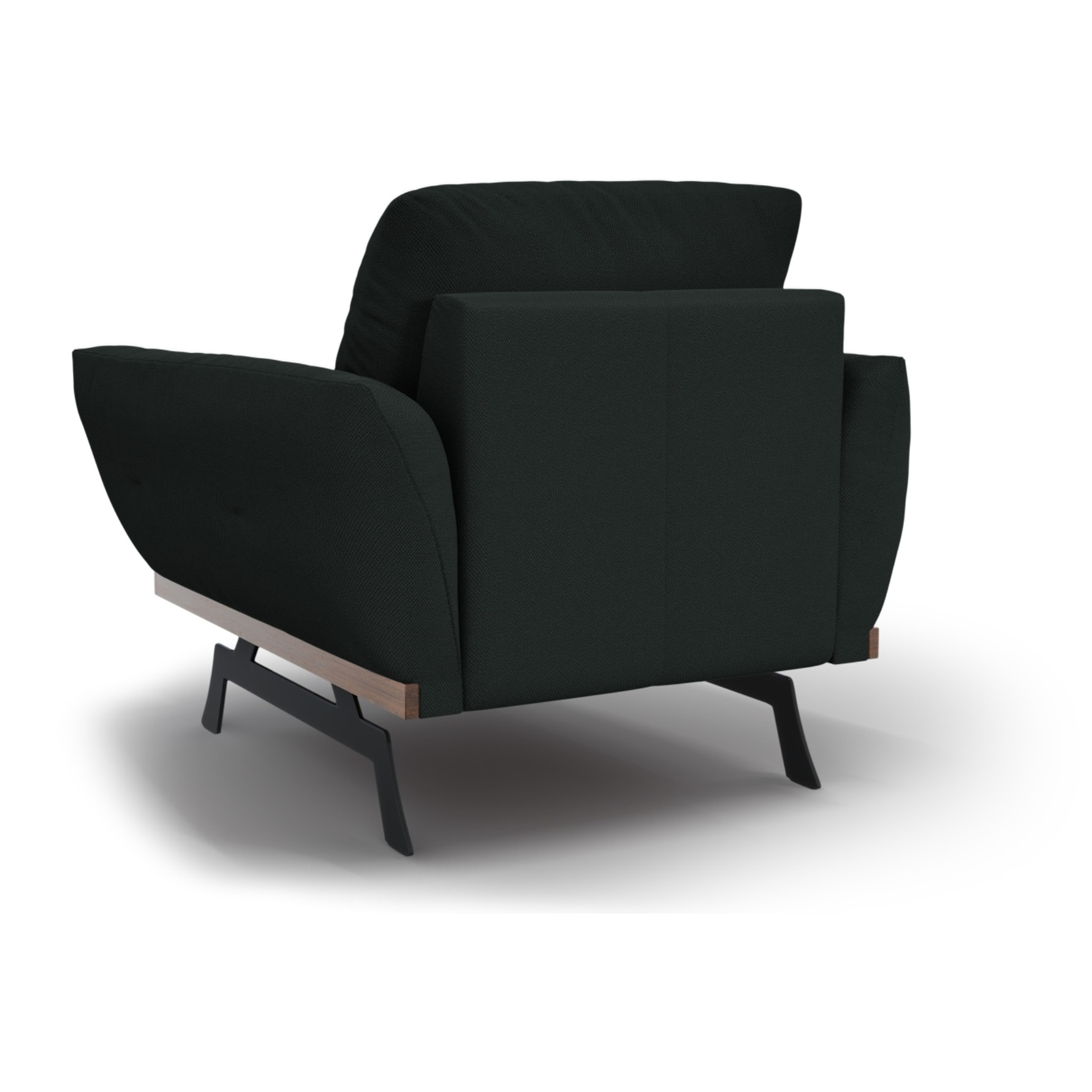 Fauteuil "Olivier" en tissu structurel noir