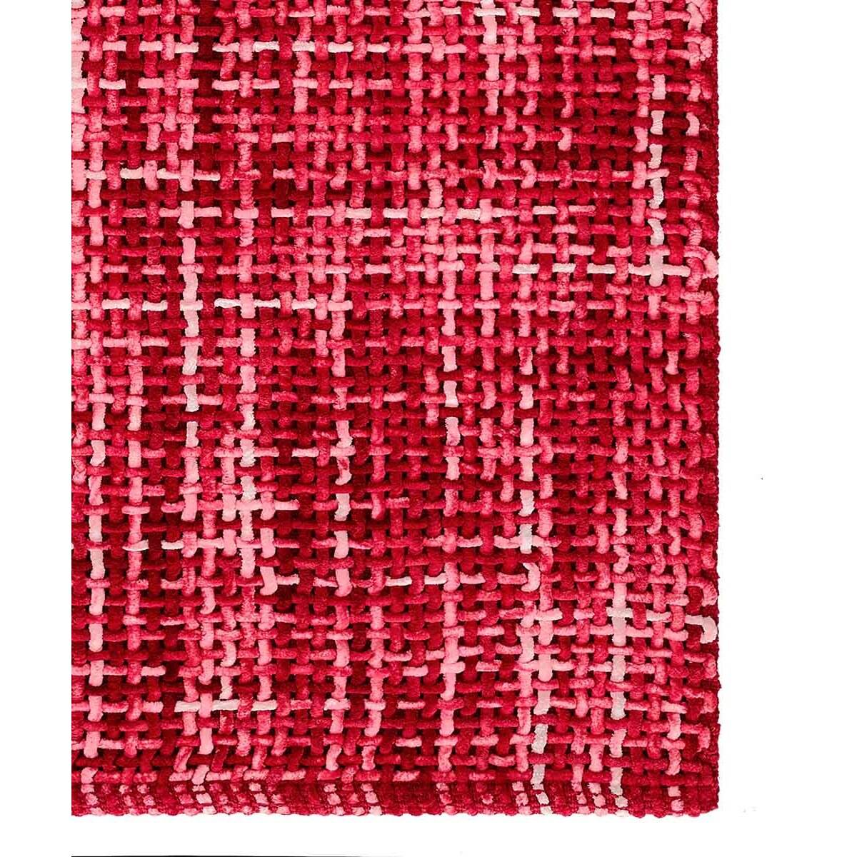 Tappeto bagno CRAZY ROSSO in microfibra misto cotone, morbido antiscivolo lavabile in lavatrice, tappetino lavabo sanitari bagno