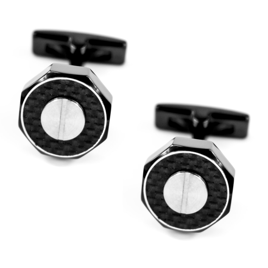 Gc Gemelos para Hombre CMC10805Cl - nut & screw cufflink - steel / black