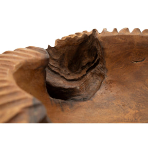 S/TASCHE GARIT IN TEAK RIC. CM 37X40X16 (PEZZI UNICI - NON RIP. IN SERIE)