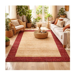 Tapis salon et chambre tissé motif simple TECU