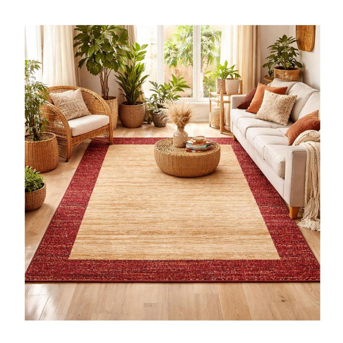 Tapis salon et chambre tissé motif simple TECU