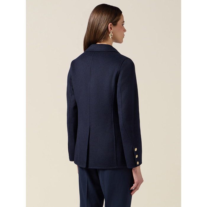 Oltre - Blazer en tejido mezcla de lana - Azul