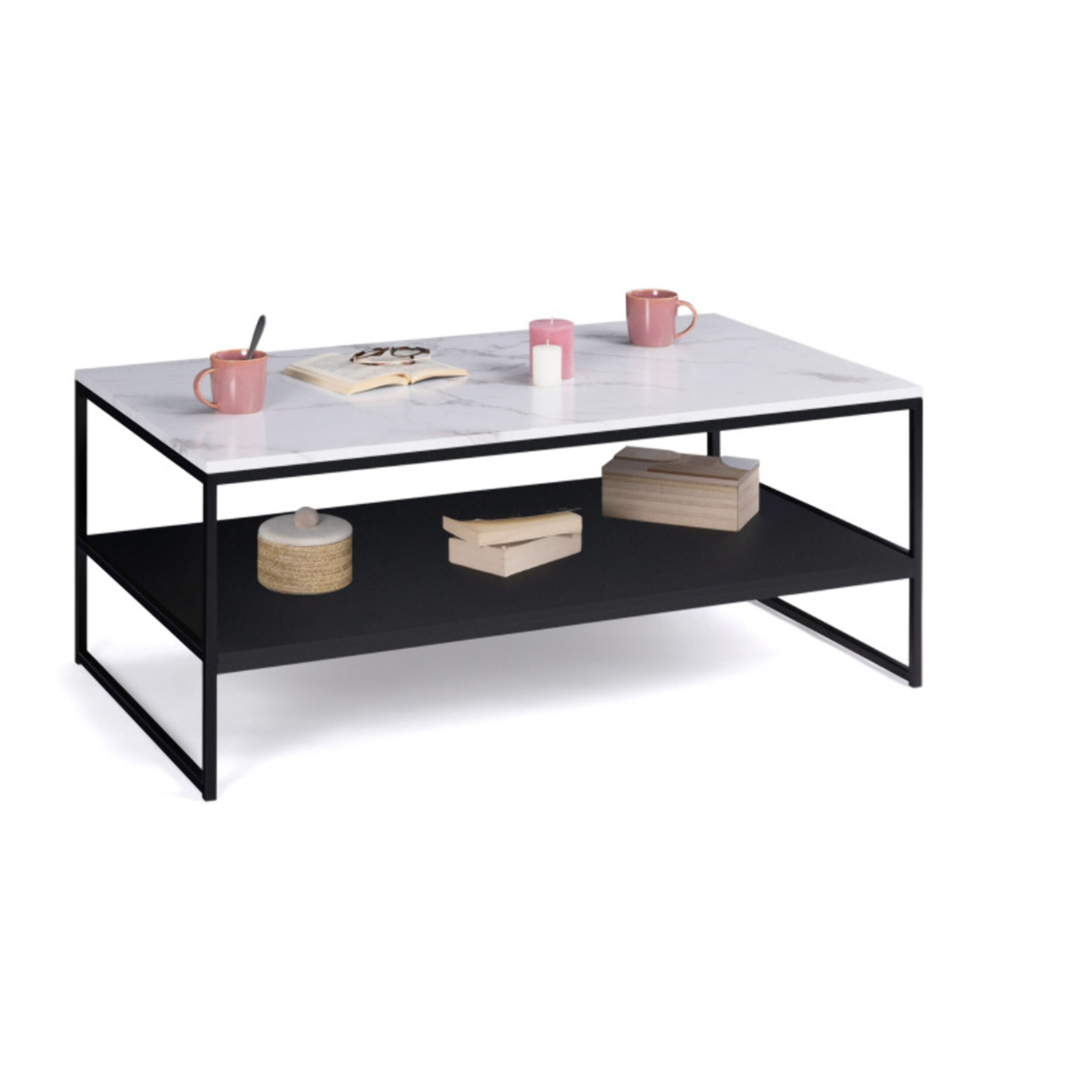 Table basse double plateau Glam