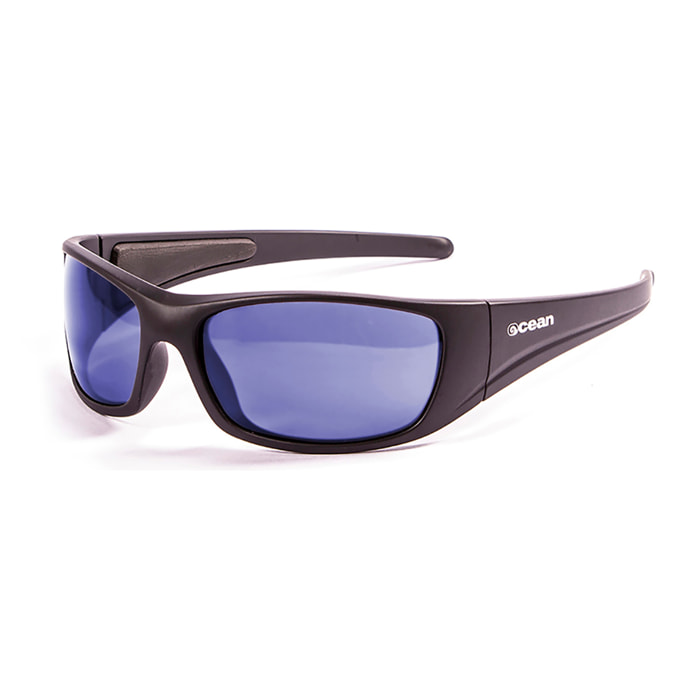 Gafas de deportes acuáticos OCEAN BERMUDA - Negro mate / Revo azul