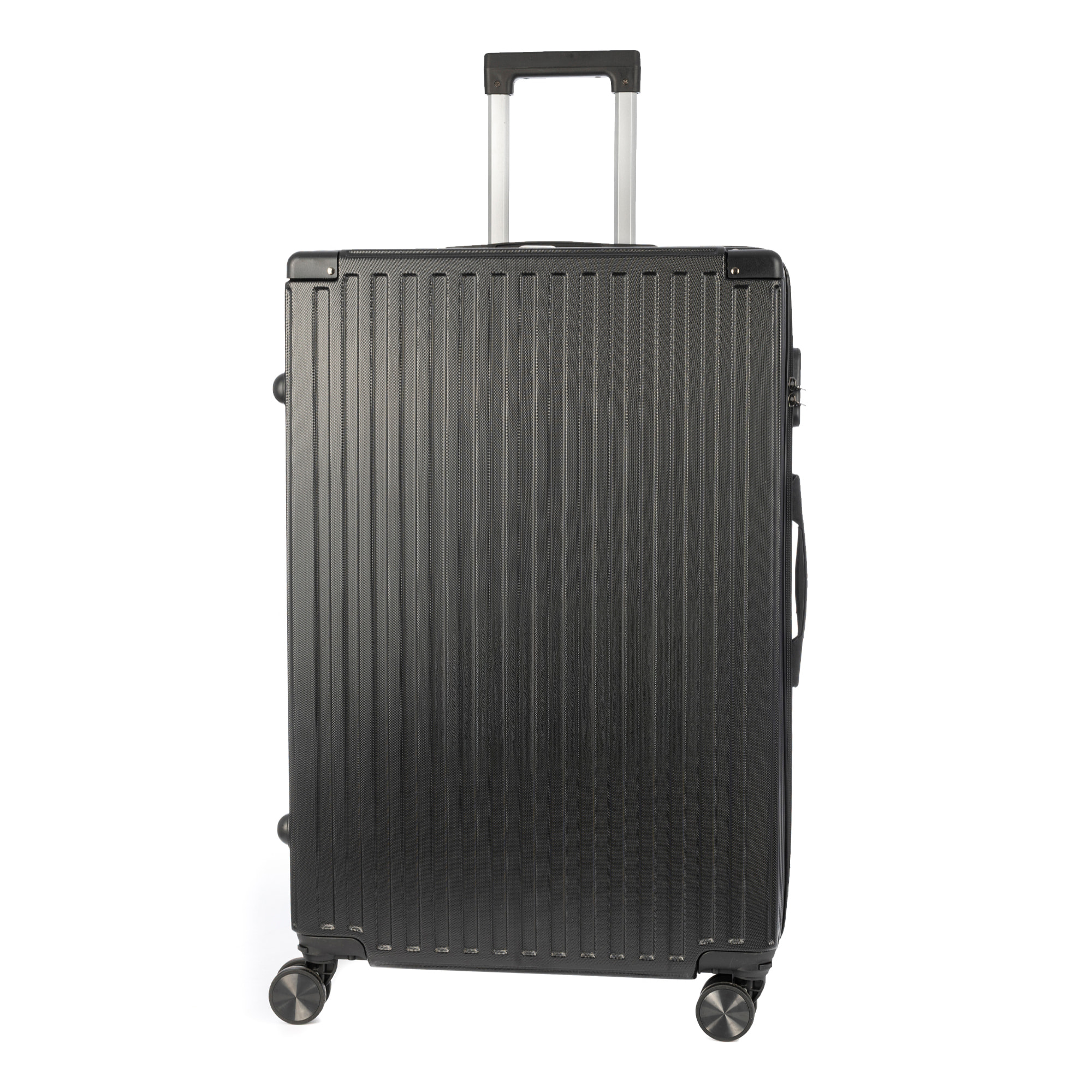 DAM Valigia grande volume trolley rigido ultraleggero, in ABS ad alta resistenza con angoli rinforzati. Chiusura numerica e 4 ruote doppie estraibili e rotanti a 360°. 50x29x76 Cm. Colore: Nero