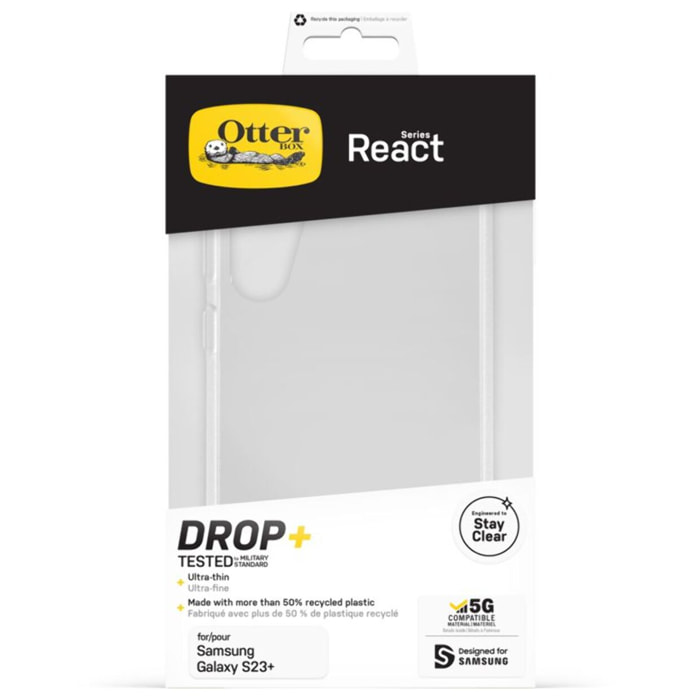 Coque OTTERBOX Samsung S23+ React transparent