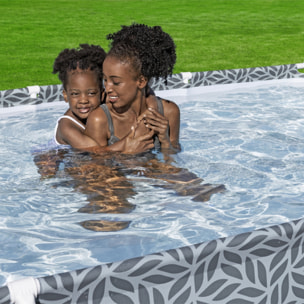 Bestway Piscine hors sol tubulaire rectangulaire Bestway Steel Pro 366 x 201 x 66 cm décor graphique