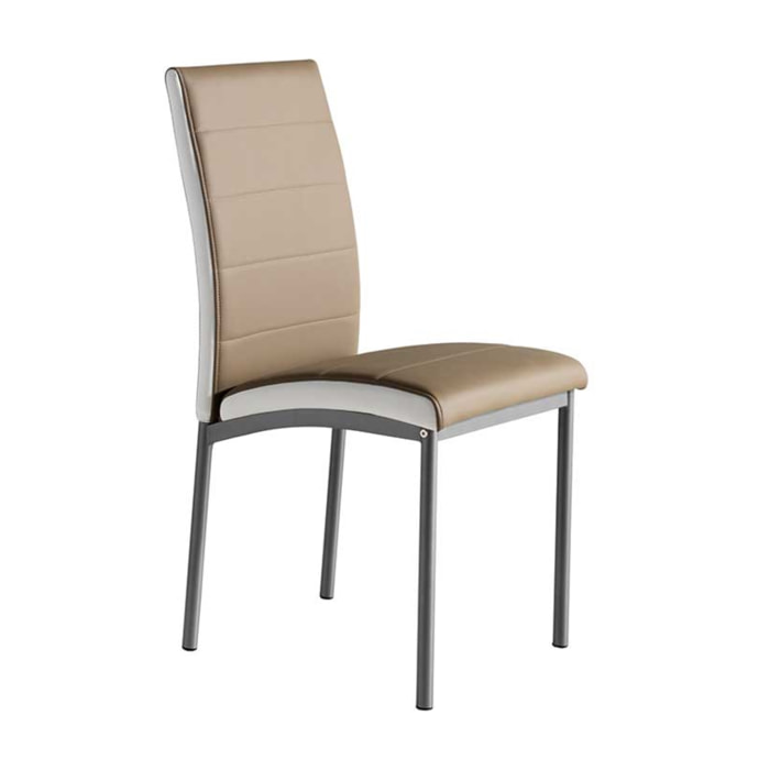 Set de 4 sillas – Polipiel en dos colores