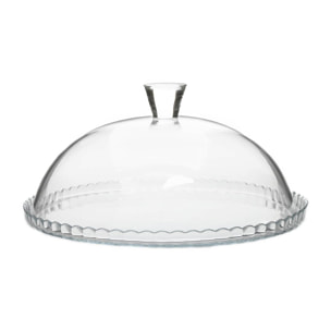 Set 2 pezzi piatto con campana Pasabahce – Patisserie, Vetro, Trasparente