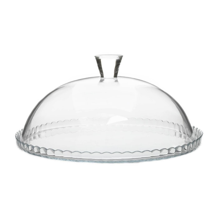 Set 2 pezzi piatto con campana Pasabahce – Patisserie, Vetro, Trasparente