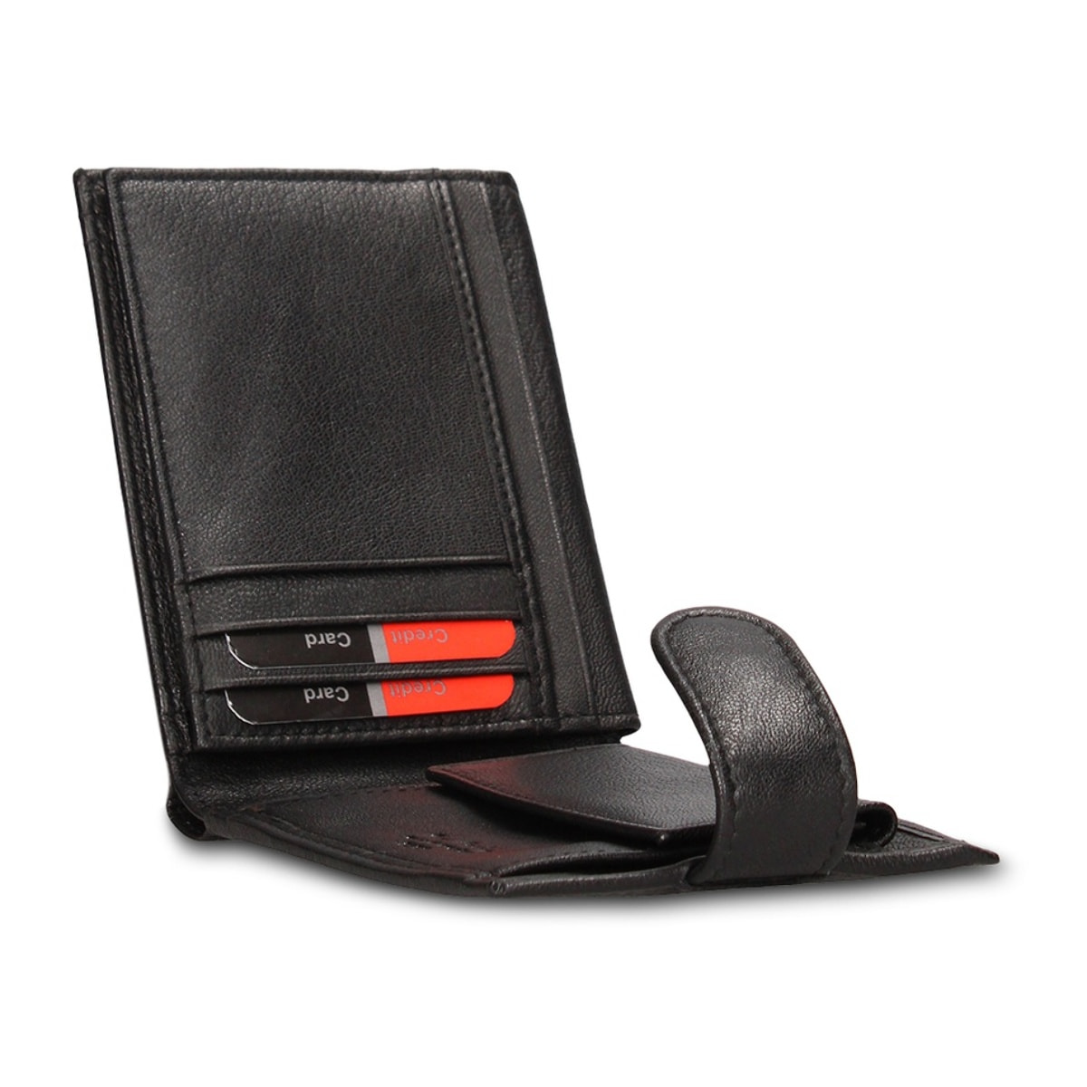 Portafoglio uomo in vera pelle - Modello Bastian Chic - Casual - 12.5 x 9.0 x 2.0 cm