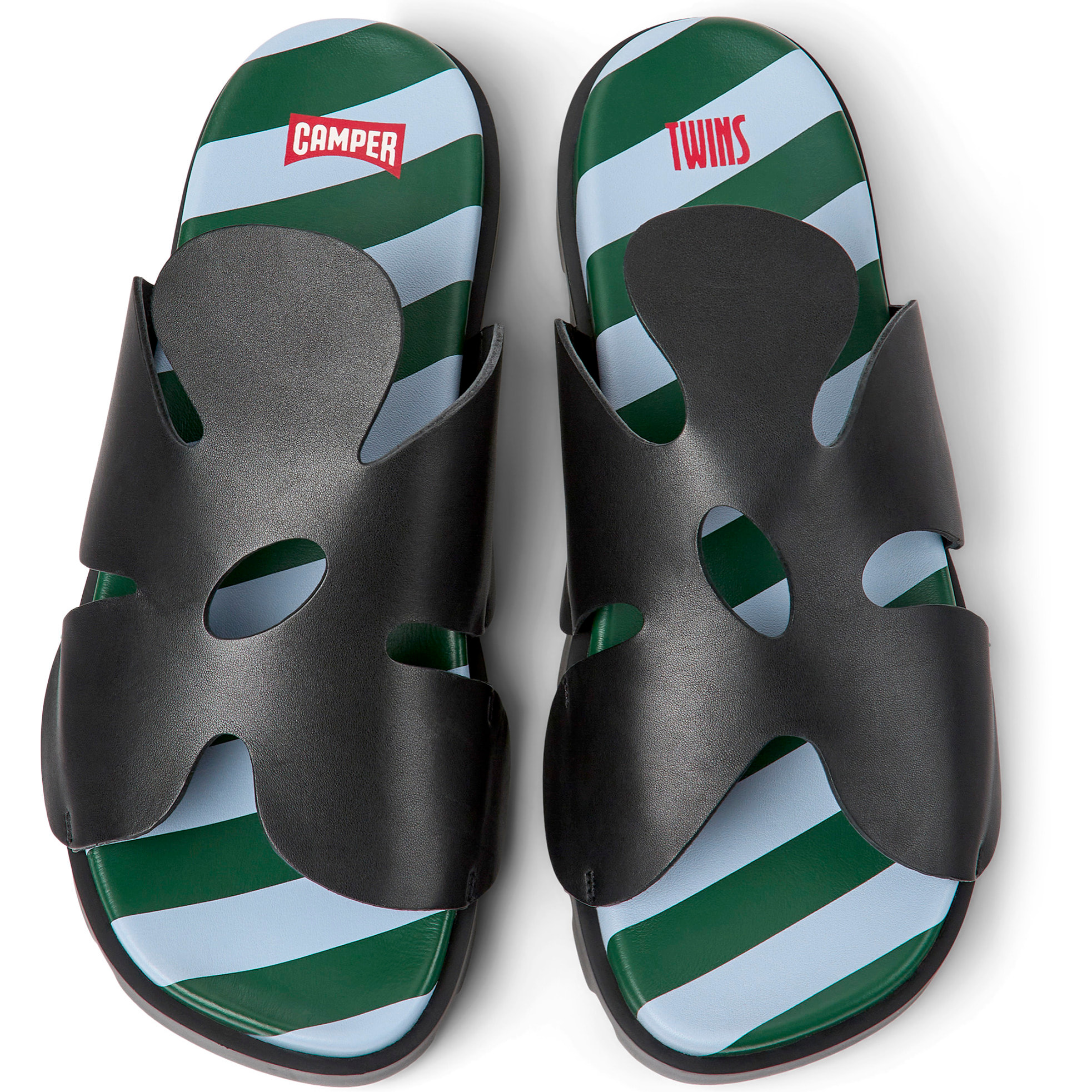 Sandalias - CAMPER Brutus Twins - Negro - Cuero liso