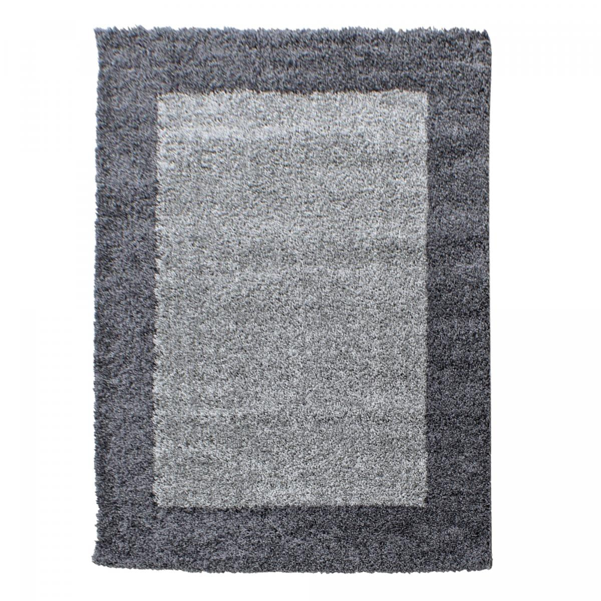 Tapis poils longs shaggy tissé motif simple NIVA