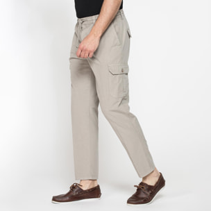 PANTALONI CHINO CON COULISSE E TASCONI LATERALI