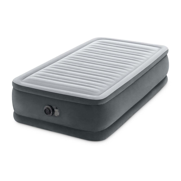 Intex Materasso Gonfiabile Dura-Beam Comfort Plush Elevated Singolo, 99x191x46 cm