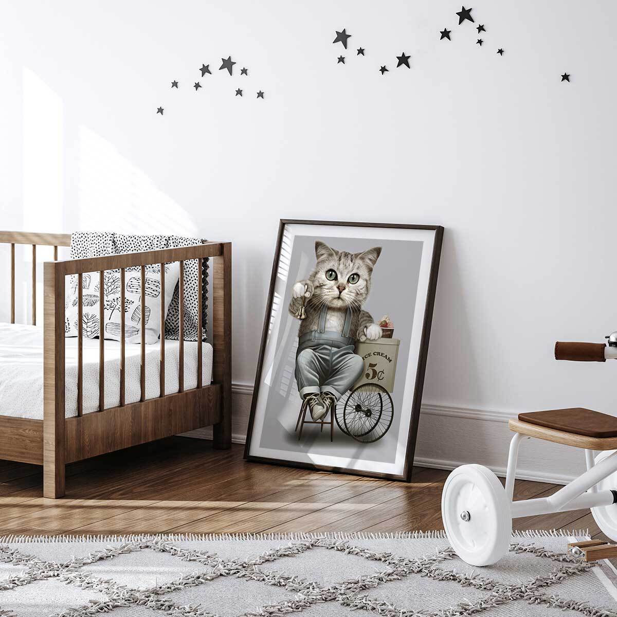 Affiche enfant vendeur de crême glacé  Affiche seule