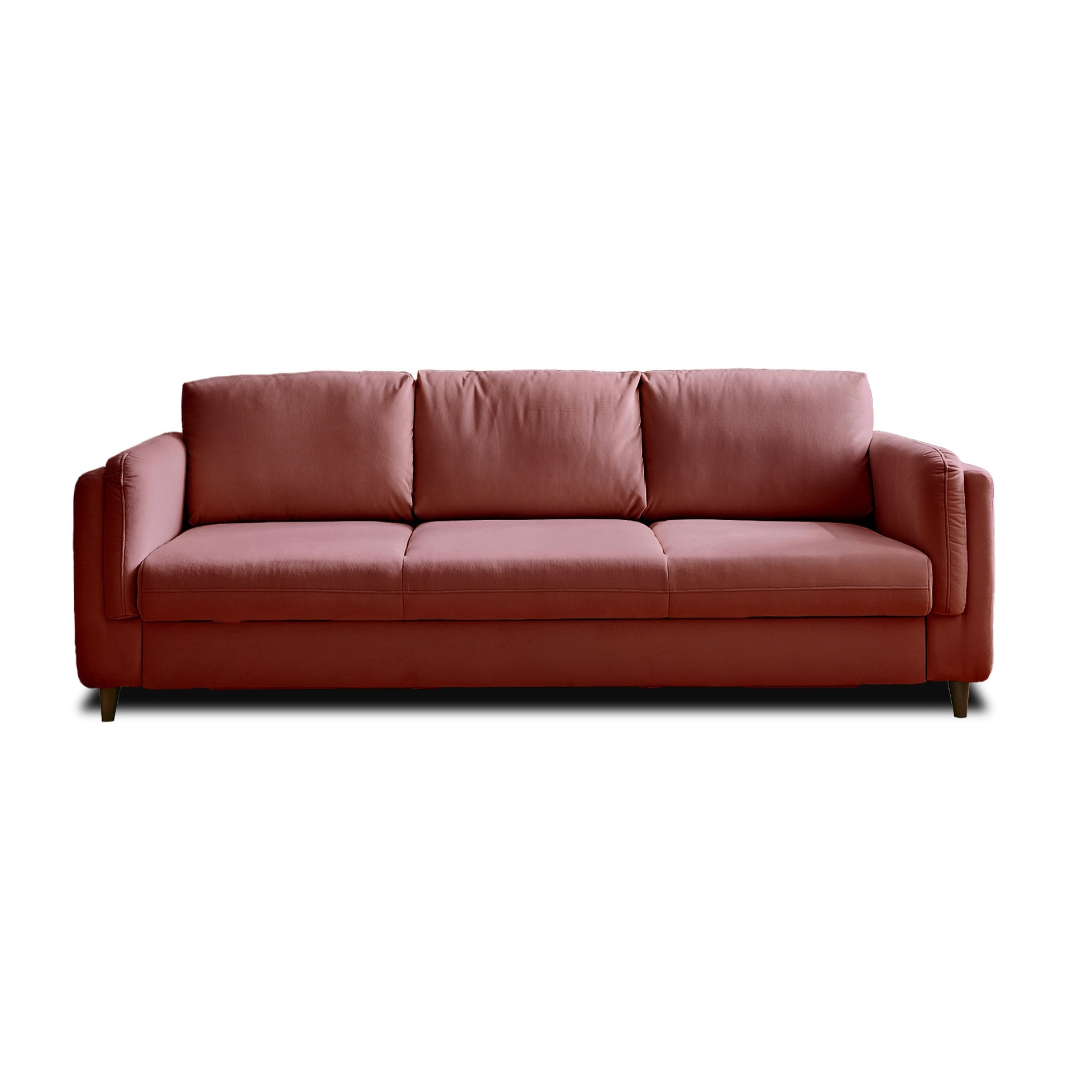 Brooke - canapé 3 places - convertible - en velours - Rose